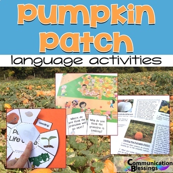 Preview of Pumpkin Theme Language Activities: Describing, WH-Questions, Vocabulary, & More