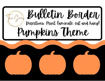Pumpkin Themed Bulletin Border / Printable Bulletin Board / PDF | TPT