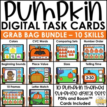 Preview of BUNDLE Pumpkin Themed Digital Task Card Grab Bag