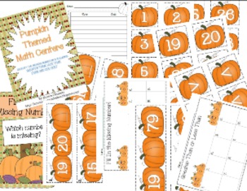 Preview of Pumpkin Themed Math Centers