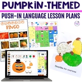 Push-In Speech Therapy Pumpkin Themed Language Lesson Plan Guides