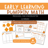 Pumpkin Themed Preschool Math Bundle - Fall Math Worksheet