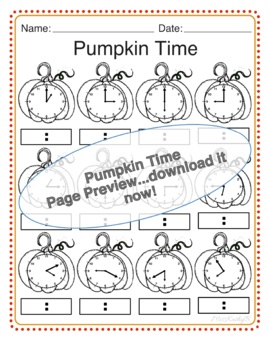 Preview of Pumpkin Time - What Time Is It?