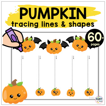 Preview of Pumpkin Tracing Lines Preschool and Toddler for Fall Activities