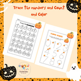 Pumpkin Tracing Number and Coloring
