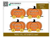 Pumpkin Train Letters, Numbers and Characters or Symbols C