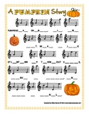 Pumpkin Treble Clef Notation Practice Worksheet