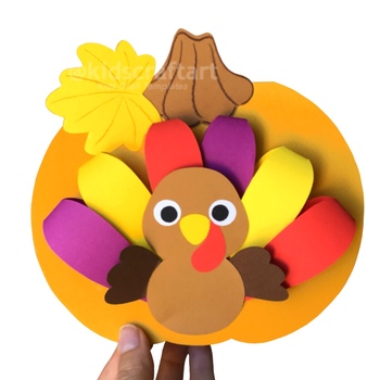 🦃 Paper Plate Fall Turkey Craft for Preschoolers in November