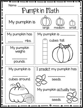 Pumpkin Unit by Lattes and Lunchrooms | Teachers Pay Teachers