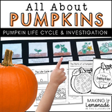 Pumpkin Unit, Pumpkin Life Cycle, Pumpkin Investigation, P