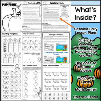 Pumpkin Unit for Kindergarten and First Grade by Stephanie Trapp