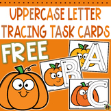 Pumpkin Uppercase Letter Writing Task Cards | FREE Fine Mo