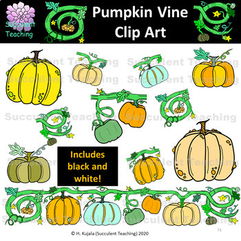 Preview of Pumpkin Vine Clip Art