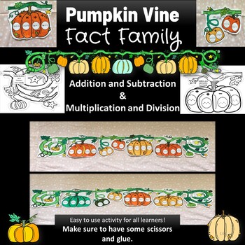 Preview of Fact Family Pumpkin Vine