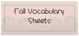 Pumpkin Vocabulary Sheet (blank)