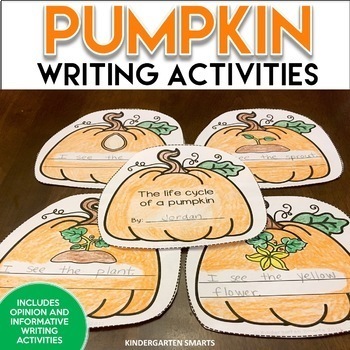Pumpkin Writing Activities by Kindergarten Smarts | TpT