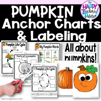 Preview of Pumpkin Writing Center Words Anchor Chart and Labeling