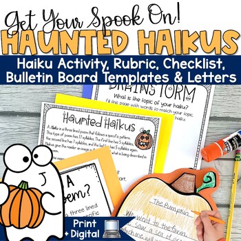 Preview of Pumpkin Writing Craft Activity Prompt Bulletin Board Ideas Halloween Craftivity