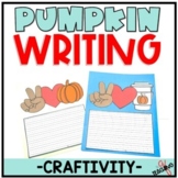 FALL Pumpkin Writing Craft Activity for October 2nd 3rd Grade