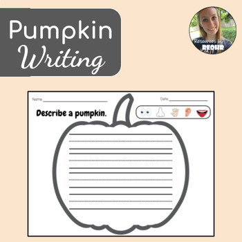 Preview of Pumpkin Writing for October/Halloween with Prompts