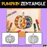 Pumpkin Zentangle,  No Prep Coloring Page