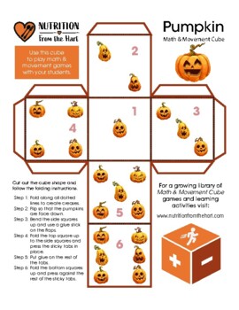 Preview of Pumpkin and Squash Pack: Math & Movement Cubes