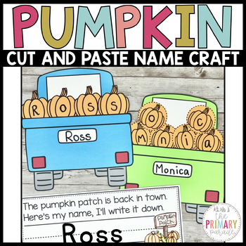 Preview of Pumpkin name craft | Pumpkin in Truck craft | Halloween activities for Fall