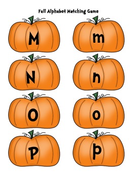 Pumpkin/Fall Alphabet Matching Game or Center by Creative Classroom Lessons