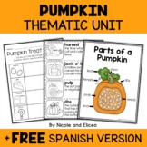 Pumpkin Activities Thematic Unit + FREE Spanish
