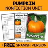 Pumpkin Activities Nonfiction Unit + FREE Spanish