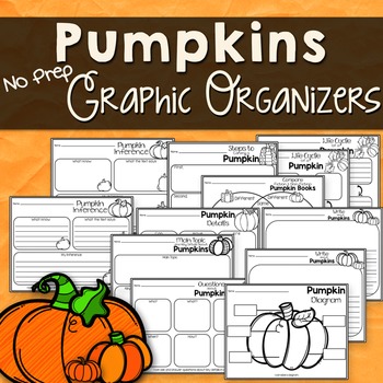Preview of Pumpkin Reading Response Graphic Organizers for Any Pumpkin Non-Fiction Book