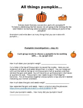 Preview of Pumpkins!  All about using the whole pumpkin in your Foods class.