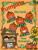 Pumpkins CVC Words Clip Card Fall Literacy Centers