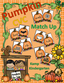 Preview of Pumpkins CVC Words and Pictures Match Up