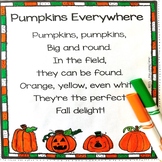 Pumpkins Everywhere | Fall Halloween Poem for Kids