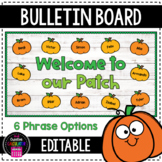 Pumpkins Fall Bulletin Board Craft - [EDITABLE]