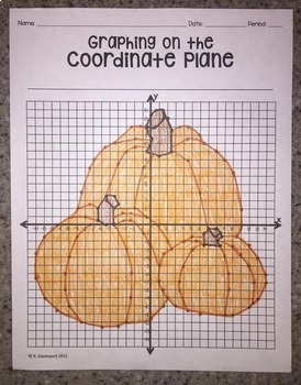 Preview of Pumpkins Thanksgiving Activity Graphing on the Coordinate Plane