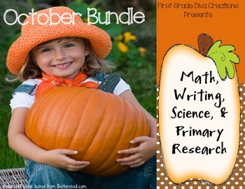 Preview of Pumpkin and Other Fall Fun~Math, Writing, & Research Activities & Printables