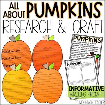 Preview of All About Pumpkins Writing Craft with Graphic Organizers & Fall Bulletin Board