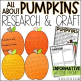 All About Pumpkins Writing Craft with Graphic Organizers &