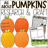 Pumpkins Informative Writing Graphic Organizers and Templates