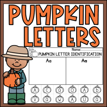 Pumpkins Letter Matching Uppercase and Lowercase Worksheets Cut and Paste