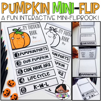 Preview of Pumpkins Mini-Flip | English & Spanish | Fall Activities