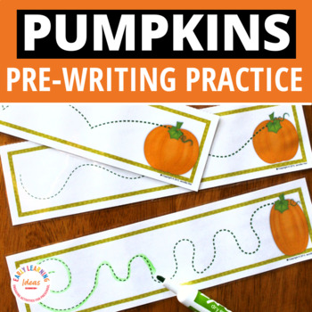 Preview of Pumpkins Pre-Writing Cards |  Fall Fine Motor Practice for ECE