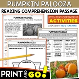 Pumpkins Reading Comprehension Passage and Questions