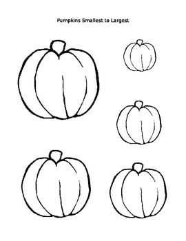 Preview of Pumpkins Smallest to Largest