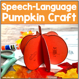 Fall Speech Therapy Craft - 3D Pumpkin Craft - Fall Articu