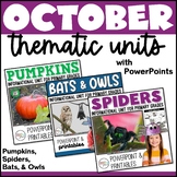 Pumpkins, Spiders, Bats, and Owls Thematic Units – October Bundle