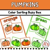 Pumpkins Task Box | Color Sorting Activity