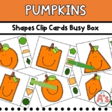 Pumpkins Task Box | Shapes Clip Cards Activity